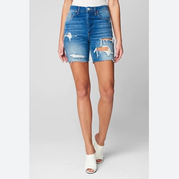 BlankNYC Warren Jean Shorts 30 NWT Ground Rules Denim Sustainable Distressed - Picture 3 of 4